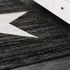 Teppich Kurzflor Sternmuster Modern in Schwarz für Produktbild-Vorschau 2