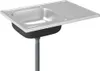 vidaXL Spüle mit Abtropffläche Set Silbern 800x600x155 mm Produktbild-Vorschau 4