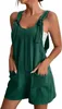 ASKSA Damen Jumpsuit Sommer Ärmellos Kurz Latzhose Playsuit Produktbild-Vorschau 1