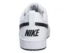 The back view of a white Nike Court Borough Low Recraft sneaker with a black stripe and the Nike logo. Náhľad obrázku produktu
