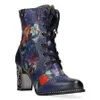 LAURA VITA Leder-Schnürstiefelette Ledao 24 bleu blau bunt Produktbild-Vorschau 4