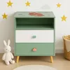 Kinderregal mit 2 Schubladen, Wald-Design, Bärchenmotiv, Produktbild-Vorschau 2