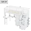 Flieks Etagenbett 90x200 mit Kleiderschrank, Hochbett mit Produktbild-Vorschau 7