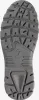 The sole of a black safety shoe is shown against a white background. Produktbild-Vorschau