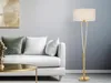 Designer Messing Stehlampe modern mit Schirm Wohnzimmer Produktbild-Vorschau 6