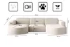 Diagram showing the dimensions of a sectional sofa. Podgląd zdjęcia produktu