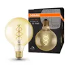 A product shot of an Osram Vintage 1906 LED Globe light bulb and its packaging. Náhľad obrázku produktu