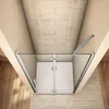 Duschtür 120X185cm Duschabtrennung Duschwand Nischentür 6mm Produktbild-Vorschau 2