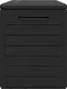 A black outdoor storage box with a wood-like texture. Podgląd zdjęcia produktu