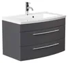 Badmöbel Bella 80 mit runder Front SoftClose anthrazit : Produktbild-Vorschau 4