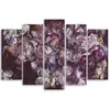 5-teiliges leinwandbild irisblüte 150x100 cm Feeby rosa Produktbild-Vorschau 3