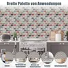 NAIZY 10 Bl?tter 3D Fliesenaufkleber Bad Kš¹che Produktbild-Vorschau 6