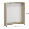 A product shot of a wardrobe with dimensions indicated. Produktbild-Vorschau