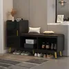 A shoe cabinet with a bench and storage compartments, placed in a hallway or entryway. Podgląd zdjęcia produktu