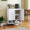 KOMFOTTEU Mobile da cucina con 2 ante e 1 ripiano aperto, Anteprima dell’immagine prodotto 6