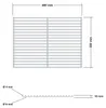Dessin technique – DEOS Grille de cuisson en acier inoxydable 48 × 35 cm Voir les images du produit