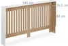 Relaxdays Heizkörperverkleidung Landhausstil, HBT 83x152x19 Produktbild-Vorschau 5
