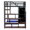 Merax Etagenbett 140x200 & 90x200cm, Metall-Hochbett mit Produktbild-Vorschau 8