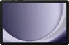 A tablet with a purple and white abstract wallpaper displayed on its screen, set against a light gray background. Produktbild-Vorschau