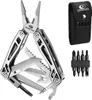 A multi-tool and its accessories are displayed against a white background. Náhled obrázku produktu