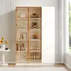Flieks Glasvitrine mit LED-Beleuchtung, Sammlerschrank mit Produktbild-Vorschau 1