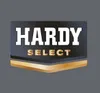 A dark rectangular badge with gold trim and the words "HARDY SELECT" in white and gold lettering. Produktbild-Vorschau