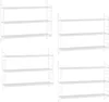 Four identical white modular shelving units arranged in a grid. Podgląd zdjęcia produktu