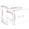 The Living Store Nachttisch Grau 40x34x35 cm Massivholz Produktbild-Vorschau 8