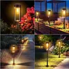 Collage of images showing solar garden lights in various outdoor settings at night. Produktbild-Vorschau