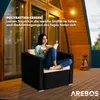AREBOS polyratanové zahradní křeslo černé | Včetně sedáku a Náhled obrázku produktu 3