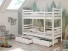 Hochbett 90x200 mit 2 Schubladen und 2 Matratzen Etagenbett Produktbild-Vorschau 5