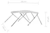 vidaXL 3-Bow Bimini Top Weiß 183x196x137 cm Podgląd zdjęcia produktu 7