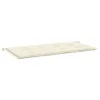 A cream-colored tufted bench cushion on a white background. Produktbild-Vorschau