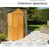 Armoire de jardin Kadi 80,5 x 60 x 213,5 cm - marron Voir les images du produit 3