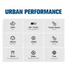A grid of icons and text describing the features of an electric bicycle. Produktbild-Vorschau