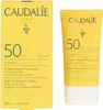 A product box and tube of Caudalie Vinosun Protect High Protection Cream SPF50. Produktbild-Vorschau