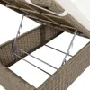 Lettino prendisole in poly rattan marrone e bianco crema Anteprima dell’immagine prodotto 10
