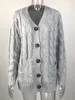 ASKSA Damen Strickjacke Strickpulli Langarm mit Taschen Produktbild-Vorschau 3