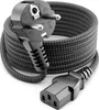 deleyCON 2m Kaltgerätekabel - Nylon Kabel - Netzkabel Produktbild-Vorschau 2