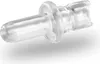 A clear plastic adapter or connector is shown against a white background. Produktbild-Vorschau