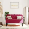 vidaXL Banc avec dossier vin rouge 119,5x64,5x75 cm velours Voir les images du produit 2