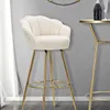 Barhocker Vienna Glam in Creme und Gold – Hoher Samthocker Produktbild-Vorschau 15
