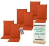 Pillows24 - 6x Hochlehner Auflagen 120x50x8 cm | Bequeme & Produktbild-Vorschau 1