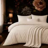 ZIRVEHOME Bettwäsche 200x220 Creme Damast Streifen – Produktbild-Vorschau 1