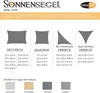 Sonnensegel BASIC HDPE Rechteck 2x3 hellgrau High Density Produktbild-Vorschau 4