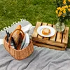 Creative Home Cestino Vimini con Manico | Cesto Funghi Anteprima dell’immagine prodotto 6