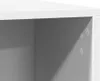 A close-up view of the interior corner of a white cabinet or shelf unit, showing three circular indentations on the right-hand wall. Anteprima dell’immagine prodotto