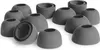 A collection of gray silicone earbud tips arranged on a white background. Produktbild-Vorschau