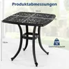 COSTWAY Gartentisch aus Aluminiumguss, wetterfester Produktbild-Vorschau 3