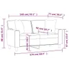 vidaXL 2-Sitzer-Sofa mit Zierkissen Cappuccino-Braun 140 cm Produktbild-Vorschau 8